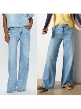 Evereve Pistola Jadyn Palazzo Low Slung Wide Major Jeans
